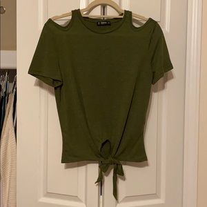 olive green t-shirt